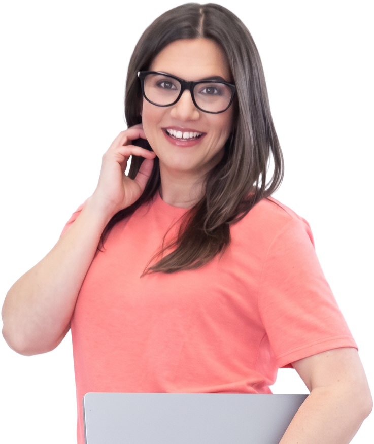 Lori Kennedy with laptop